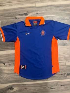 Nike 1998 Netherlands Away Jersey KNVB Soccer Shirt